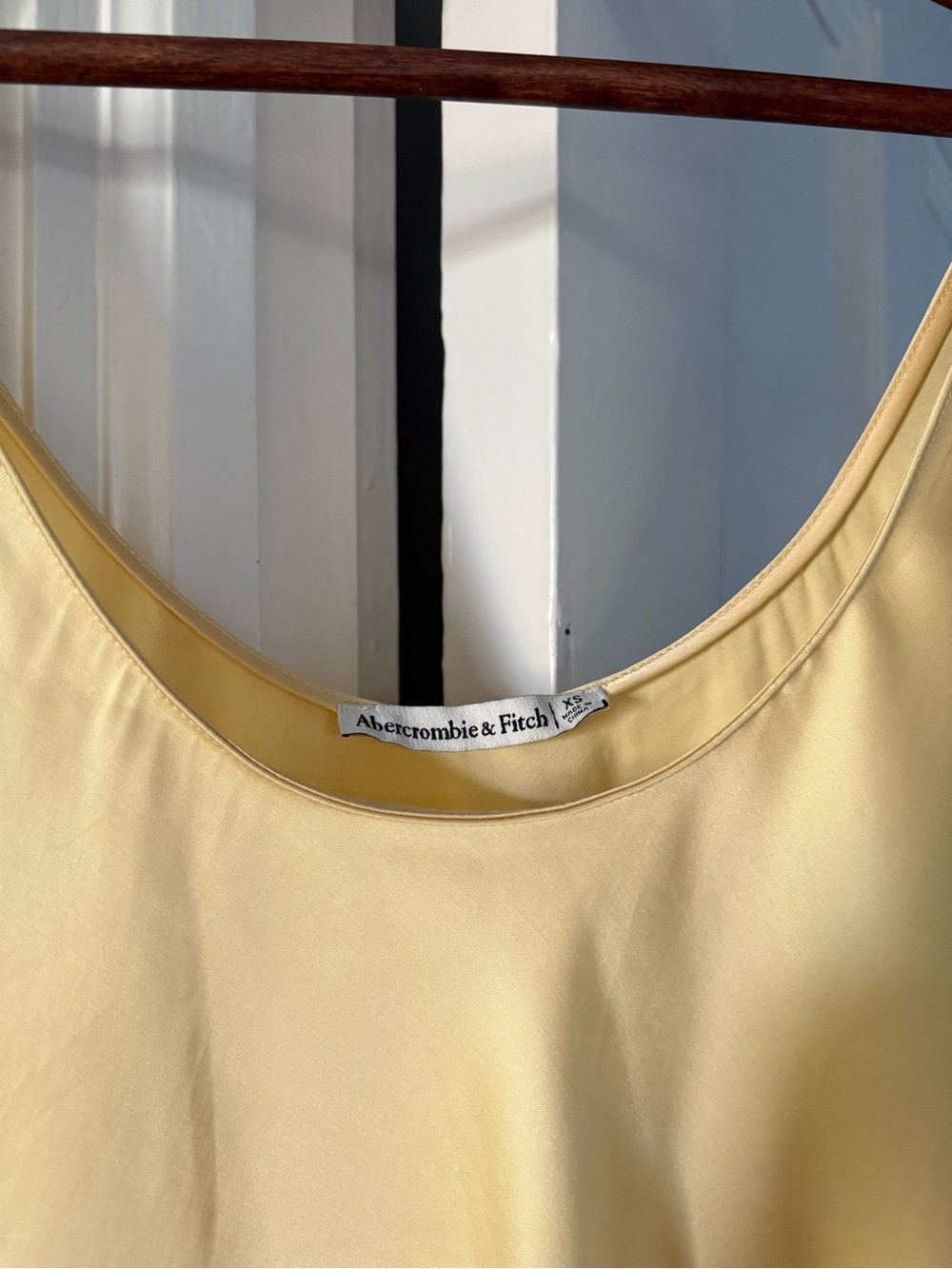 Abercrombie & Fitch Yellow Satin Tank